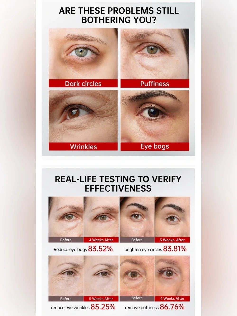 QQE Eye Serum 360° Roller with 5% Caffeine Retinal